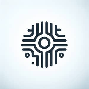 Flat Artificial Intelligence Symbol | Minimalist Design