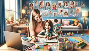 Cozy Study Room Ideal for Engaged Learning | Proud Mother & Child Moments
