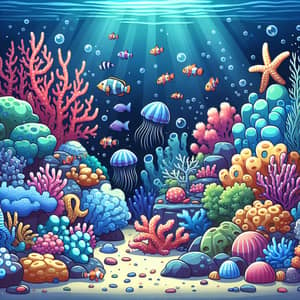 Underwater Marine Life & Colorful Coral Reefs