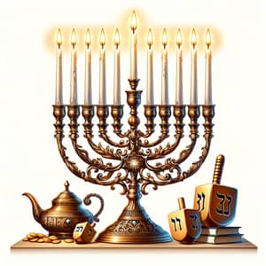 Hanukkah Menorah: Traditional Festival Candelabrum