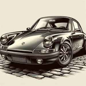 Classic Porsche 911 Illustration - Sleek and Dynamic Design