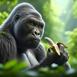 Adult Female Gorilla in Lush Green Jungle | Wildlife Scene