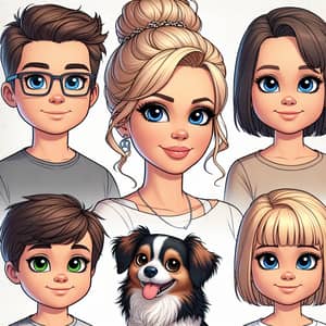 Adorable 3D-Style Family Drawing | Animation Studio Art