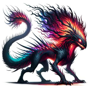 Realistic Milza - Dark Flame Creature Interpretation