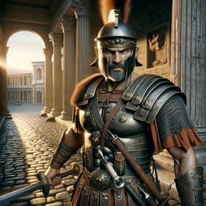 Ancient Roman Centurion in Full Armor | Valiant Warrior Scene
