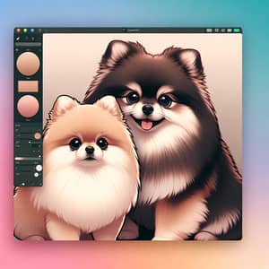 Two Female Pomeranian Dogs PC Background