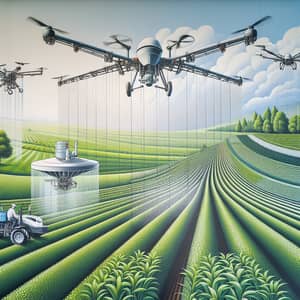 Agriculture Drone Company Wall Graphic: Spraying, Spreading, Seeding