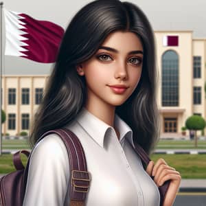 Schoolgirl Portrait in Qatar: Authentic Imagery for High School Students