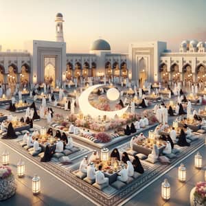Ramadan Celebration in Qatar with White, Marble Gray, and Black Tones