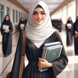 Qatari High School Student in Traditional Attire | Education Image