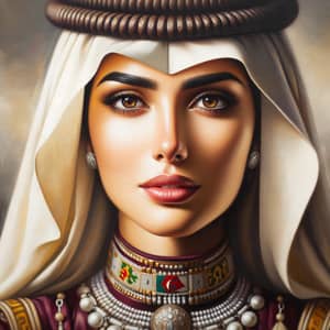 Qatari Woman Traditional Dress Portrait | Culture & Heritage