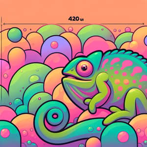 Colorful Chameleon-Style Background | 420x830 Units