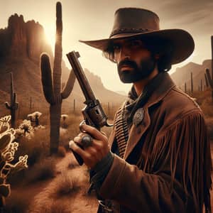 Arizona RP Player in Western-style Clothing | Role-Playing in Arizona Landscape