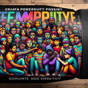 Empathy Poster | Impact of Bullying Depicted in Street Art Style