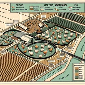 Poultry and Livestock Farm Map in Nickerie, Wageningen