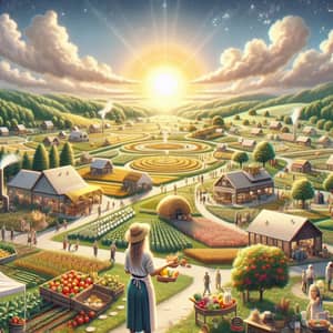 Utopian Future of Farming: Joyful Community Celebrates Harvest
