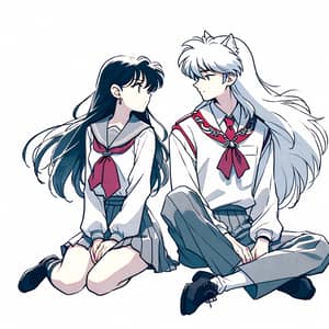 Romantic Kikyo and Inuyasha | School Uniform Romance