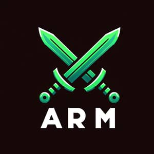 Vibrant Green Swords Logo for Supreme Arm Strength