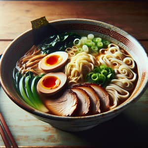 Delicious Ramen Bowl with Tender Pork and Soft-Boiled Egg
