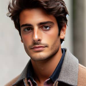 Stylish Italian Male Model in Casual Attire
