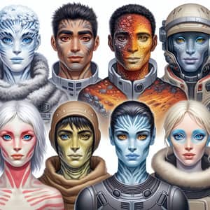 Humans Adapted to Planets - Imaginative Depiction
