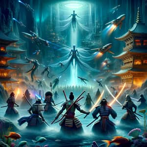Samurai Battle Against Aliens in Atlantis Underwater City