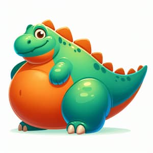 Friendly Overweight Dinosaur Cartoon | Prehistoric TV Show Style