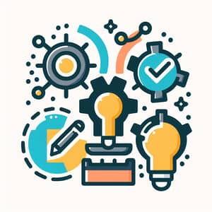 Product Development Icon | Innovative Ideas, Gears, Checkbox