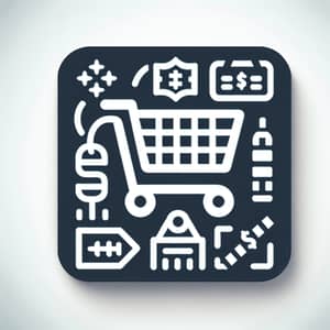Merchandising Favicon: Shopping Cart, Price Tags & Retail Store