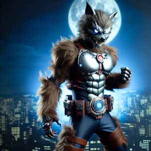Werewolf-Themed Superhero Costume Inspired by Japanese Heroes