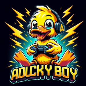 Aduckyboy - Yellow Gamer Duckling with Lightning Ears