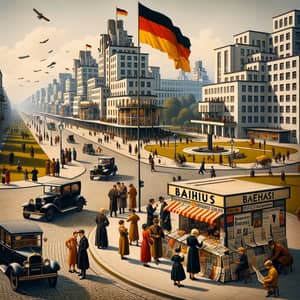 Life in Germany during the Weimar Republic: A Historic Urban Scene
