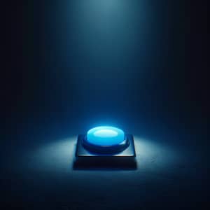 Blue Button in Dark Room - Mystery & Intrigue Unveiled