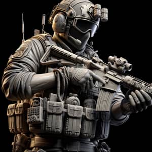High Definition 3D Character in Action | Tactical Gear | 4K Rendering
