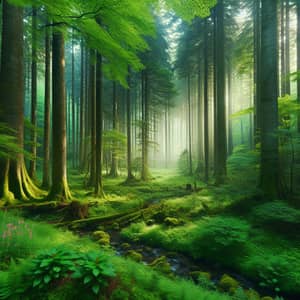 Enchanting Forest Canopy - Explore the Vibrant Presence of Nature