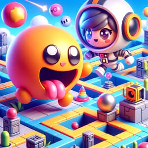Cute 3D Game Art: PacMan vs Bomberman - Explosive Fun!