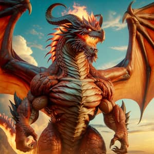 Orange Dragon Charizard - Powerful and Fierce Creature