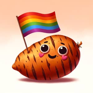 Whimsical Gay Pride Sweet Potato - Camote Image