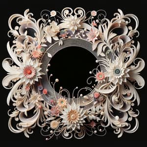 Captivating 3D Wedding Template with Intricate Floral Motifs