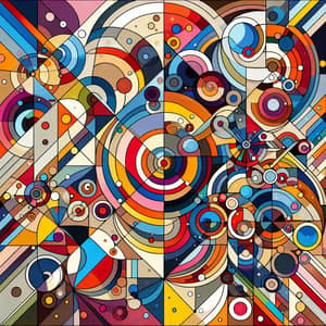Colorful Geometric Shapes Abstract Art