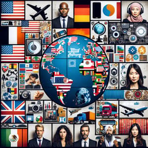 Globalization Symbolism with Diverse Cultural Elements