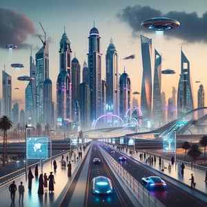 Futuristic Dubai 2050: Ultra-Modern Skyline & Advanced Technologies