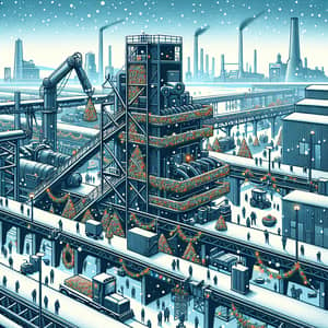 Industrial Company Holiday Background Illustration