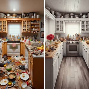 Kitchen Transformation: Chaos to Cleanliness in Documentary Style