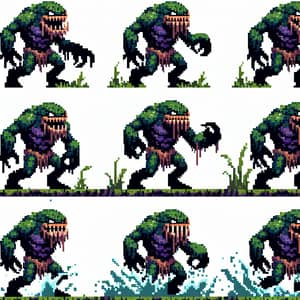 Swamp Monster Attack Animation | Pixel Art Sprite Sheet