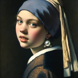 Dutch Girl with Pearl Earring - Dutch Golden Age Portrait