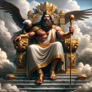 Majestic Zeus: Digital Art of the Greek God