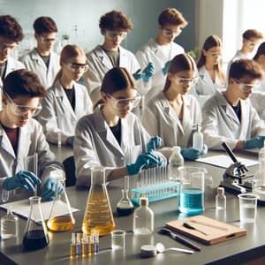 Chemistry Lab Solution Preparation by Diverse students | Lab Materials & Reagents