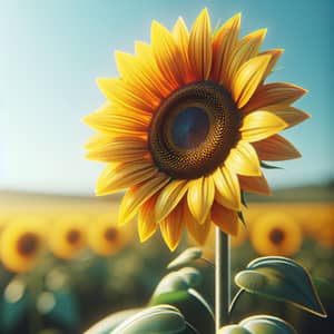 Vibrant Sunflower in Sunny Field | Nature Photography