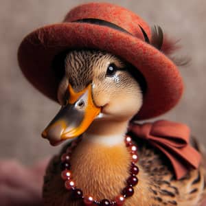 Duck Wearing Hat: Cute Animal Outfit for Fun